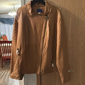 Caramel pleather Jacket
